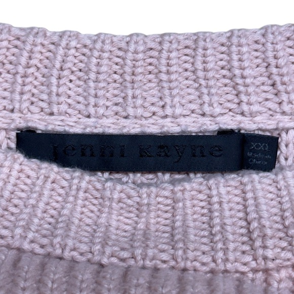 Jenni Kayne Fisherman Knit Sweater In Blush Cotton Oversized Ribbed Crewneck XXL - Picture 11 of 16